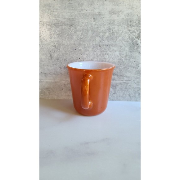 Vintage Pyrex Cup Mug Autumn Harvest Burnt Orange Rust D Handle MW Safe - Picture 3 of 10